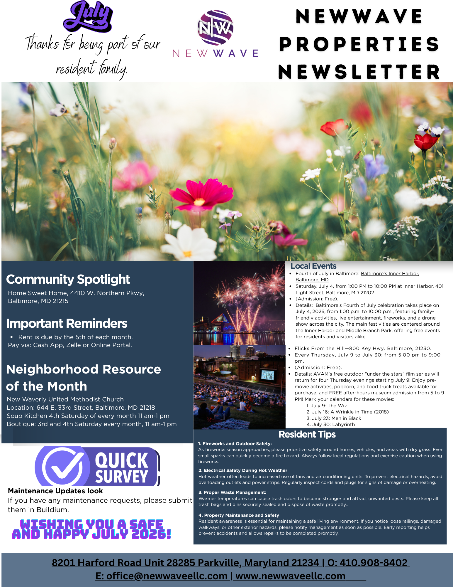 NewWave Properties July Newsletter